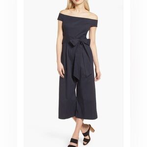 NWT Chelsea 28 Off the Shoulder Culotte Jumpsuit Size 8